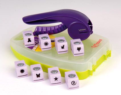 Koffertje met 1 ponstang en 8 motieven