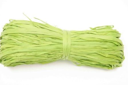 Synthetische raffia lichtgroen (+/- 22m)