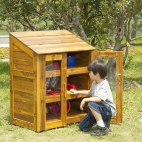 Outdoor opbergkast - transparante deuren