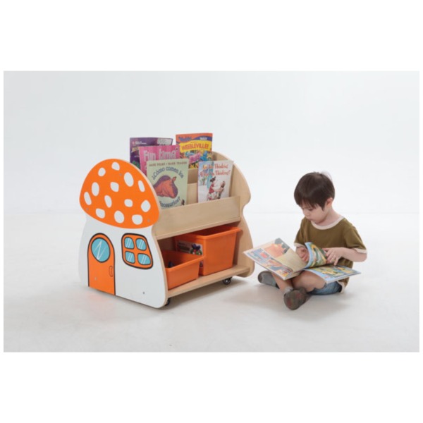 Mobiele boekenkast Paddenstoel